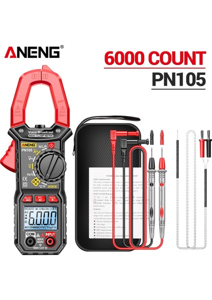 Taşınabilir Ampermetre Pens Metre Dijital Ekran Çok Fonksiyonlu Pens Metre Maksimum Sayısı 6000 Laboratuvar/fabrika/ev Için Veri Depolama (Yurt Dışından) fiyatları