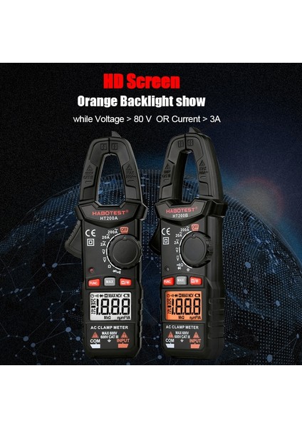HT200A Temel HT200 Akım Pensesi Profesyonel Dijital Kelepçe Multimetre Habotest Mini Ampermetre Ac Amp Metre Pinza Amperimetriaca Ohm Test Cihazı (Yurt Dışından) modelleri