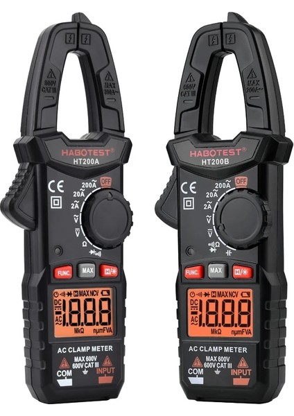 HT200A Temel HT200 Akım Pensesi Profesyonel Dijital Kelepçe Multimetre Habotest Mini Ampermetre Ac Amp Metre Pinza Amperimetriaca Ohm Test Cihazı (Yurt Dışından) fırsatları