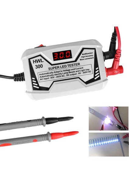 Siyah Ab Tak HWL300 Ac 85V-265V 18W LED Test Cihazı Tv Arkaplan Işığı Test Cihazı LCD Tv Bakım Algılama Çok Amaçlı LED Şeritler Lamba Boncuk Test Araçları (Yurt Dışından)