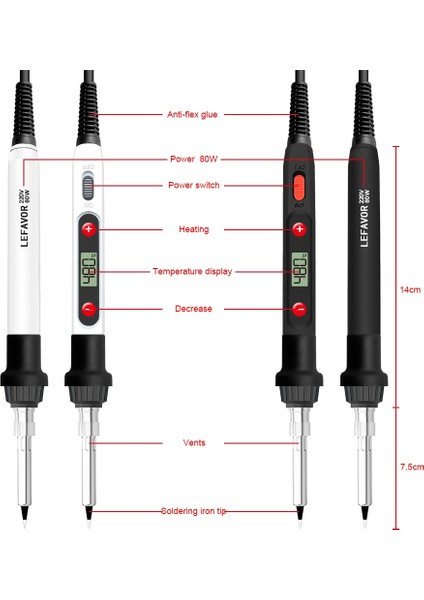 60W Set 110V Us Plug Havya 60W/80W Ayarlanabilir Sıcaklık Elektrikli Havya Rework Istasyonu Mini Kolu Isı Kalem Kaynak Onarım Araçları (Yurt Dışından) fırsatları