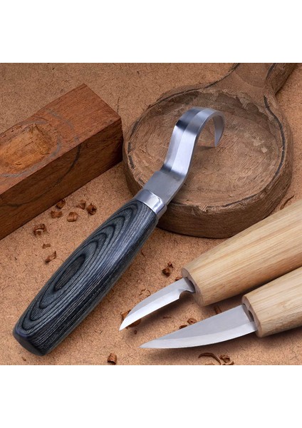 C Tahta Kaşık Oyma Bıçağı Keski Gravür Kanca Bıçak Bambu Saplı Dıy Ahşap Oyma Araçları (Yurt Dışından) fiyatları