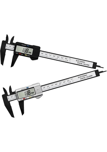 Beyaz Kutu ile Karbon Fiber Sürmeli Kumpaslar 0-150MM Doğruluk 0.1 Elektronik Dijital Kumpas Plastik Ölçer Mikrometre Cetvel Ölçme Aletleri (Yurt Dışından)
