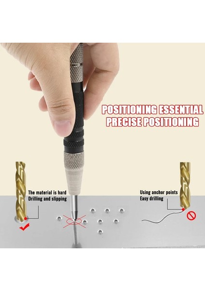 127MM Otomatik Merkez Yumruk Genel Merkez Ağaç Işleme Pimi Bulucu Ayarlanabilir Yaylı Işaretleyici Ahşap Pres Dent Matkap El Aletleri (Yurt Dışından) fiyatları