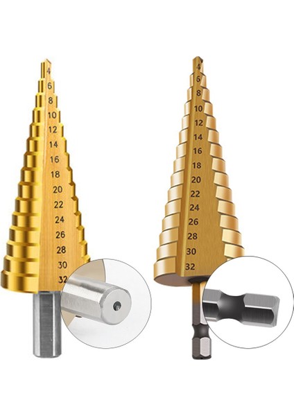4-22MM Altıgen 3-12MM 4-12MM 4-20MM Hss Düz Oluk Adım Matkap Ucu Seti Titanyum Kaplamalı Ahşap Metal Delik Kesici Çekirdek Matkap Ucu Seti (Yurt Dışından) fırsatları