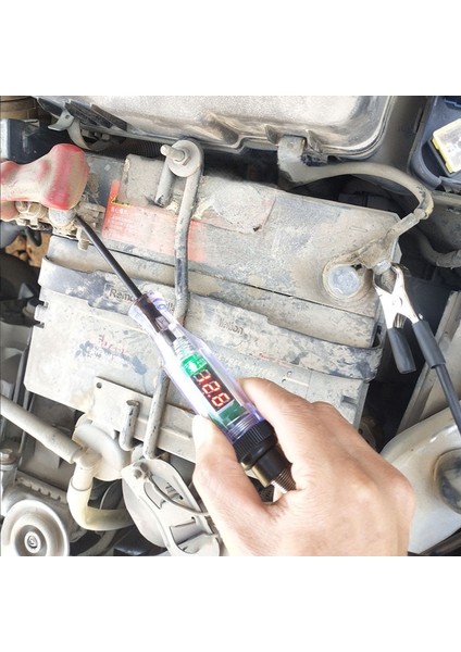 1 Adet Devre Test Cihazı 6V 12V 24V Dc Araba Kamyon Voltajı Devre Test Cihazı Dijital Ekran Uzun Prob Kalem Ampul Araç Teşhis Araçları (Yurt Dışından)