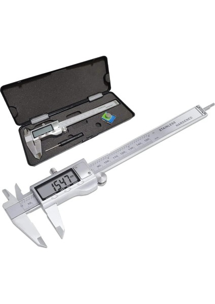 200 mm Metal Dijital Kumpas 150/200/300 mm Paslanmaz Çelik Elektronik Dijital Sürmeli Kumpas Mikrometre Ölçme Aracı Kumpas (Yurt Dışından)