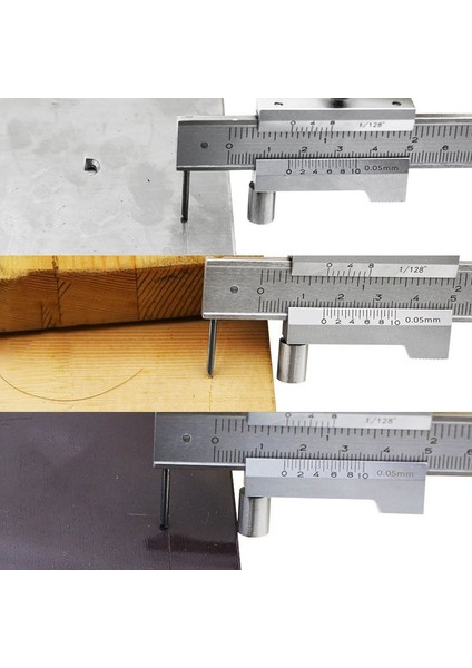 Sadece Alaşım Iğne 0-200MM Işaretleme Sürmeli Kaliper Scriber Ölçme Cetvel Ölçüm Aleti Aracı 0.05 mm 0.1 mm (Yurt Dışından) fırsatları