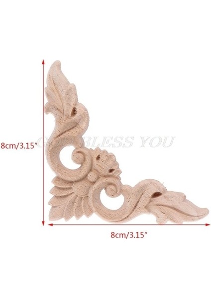 21 4 Adet/takım Ahşap Oyma Köşe Onlay Aplike Boyasız Çerçeve Dolap Dolap Çıkartması Ev Mobilya Dekorasyonu Için 12X12 cm (Yurt Dışından)