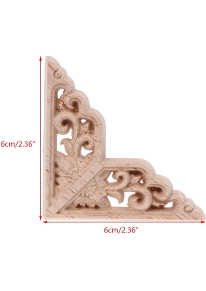 21 4 Adet/takım Ahşap Oyma Köşe Onlay Aplike Boyasız Çerçeve Dolap Dolap Çıkartması Ev Mobilya Dekorasyonu Için 12X12 cm (Yurt Dışından)