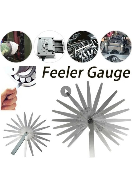 02 Filer Ölçer Metrik Boyut 0.02-1mm Kalınlık Ölçer Seti Vanalar Vanaların Yaprakları Buji Boşluğu Ölçüm Probu Boşluk Araçları (Yurt Dışından)