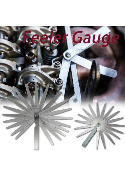02 Filer Ölçer Metrik Boyut 0.02-1mm Kalınlık Ölçer Seti Vanalar Vanaların Yaprakları Buji Boşluğu Ölçüm Probu Boşluk Araçları (Yurt Dışından)