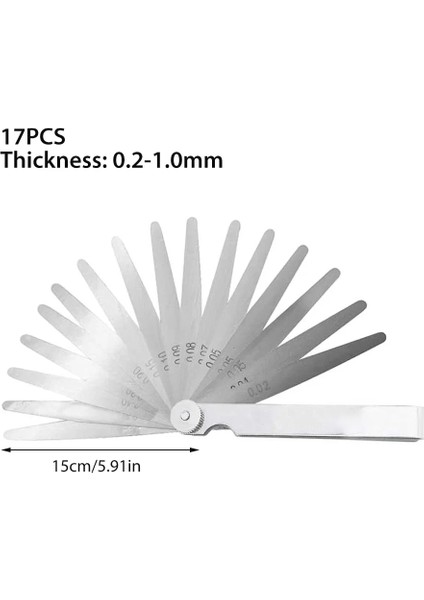 100MM Feeler Ölçer Kalınlık Ölçümü Metrik 0 02-1mm Dolgu Ölçer 360 Derece Çıkarılabilir Ayarlanabilir Itici Işaretli Düzen (Yurt Dışından) indirimleri