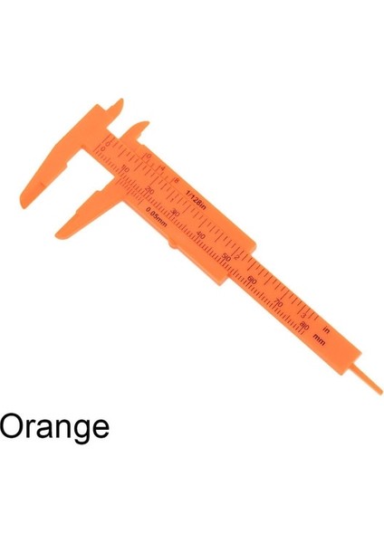 Turuncu 1 Adet Mini 0-80MM Çift Kurallı Ölçekli Plastik Sürmeli Kumpas Ölçüm Öğrenci Dıy Ölçü Aracı Metal Işleme Ağaç Işleme (Yurt Dışından)