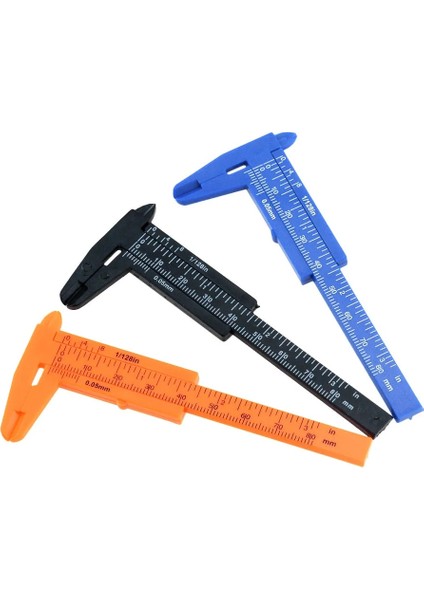 Turuncu 1 Adet Mini 0-80MM Çift Kurallı Ölçekli Plastik Sürmeli Kumpas Ölçüm Öğrenci Dıy Ölçü Aracı Metal Işleme Ağaç Işleme (Yurt Dışından)