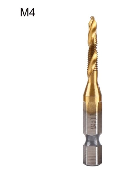 M4 Metrik Dişli Kılavuz Matkap Uçları Hss Yüksek Hız Çelik Matkap Uçları Seti M3 M4 M5 M6 M8 M10 Metal Ahşap Için Altıgen Saplı Vida Kılavuzu Dokunun Matkap (Yurt Dışından)