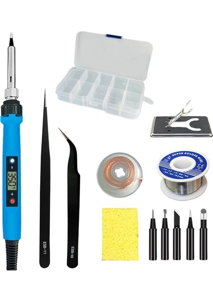 936 L3 Abd 80W Havya Ayarlanabilir Sıcaklık Havya Ipuçları Kaynak Yeniden Işleme Araçları Seramik Isıtıcı Plastik Kutu Havya Kiti (Yurt Dışından)