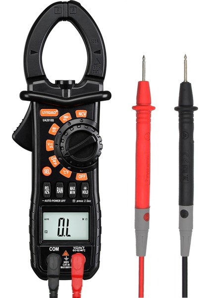 Uyıgao UA2018B Pens Metre Dijital Kelepçe Multimetre LCD Arka Işık Ekran Otomatik Aralığı Ac/dc Gerilim Ac Akım Evrensel Test Cihazı (Yurt Dışından)