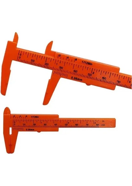 Beyaz 80MM Mini Plastik Sürgülü Çift Ölçekli Sürmeli Kumpas Ölçer Derinlik Çapı Ağaç Işleme Ölçü Aracı Ölçüm Cetveli Mikrometre (Yurt Dışından)