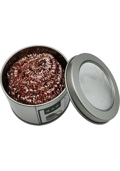 Kutu ile Temizleme Topu Lehim Sökme Havya 10 Adet Temiz Sünger Temiz Meme Ucu Bakır Tel Temizleyici Topu Metal Kutu Temizleme Süngeri (Yurt Dışından)