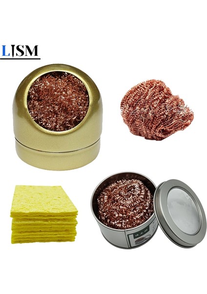 Kutu ile Temizleme Topu Lehim Sökme Havya 10 Adet Temiz Sünger Temiz Meme Ucu Bakır Tel Temizleyici Topu Metal Kutu Temizleme Süngeri (Yurt Dışından) modelleri