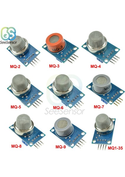 Mq-4 Mq-2 Mq-3 Mq-4 Mq-5 Mq-6 Mq-7 Mq-8 Mq-9 MQ-135 Algılama Duman Metan Sıvılaştırılmış Gaz Sensörü Modülü Arduino Için (Yurt Dışından)