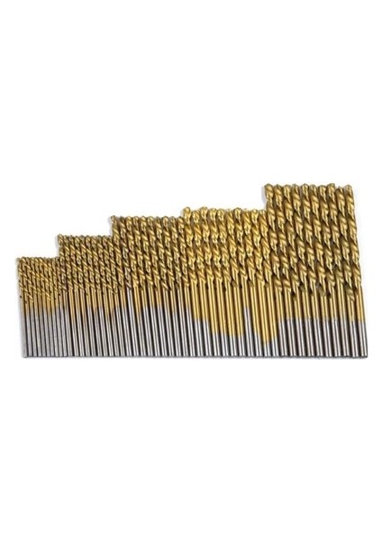 50 Adet Titanyum Yuvarlak 50 Adet Hss Büküm Matkap Mini Çıkarıcı Matkap Ucu Metal Ahşap Delme Araçları Için Titanyum Kaplamalı Matkap Uçları Seti 1/1.5/2/2.5/3mm (Yurt Dışından)