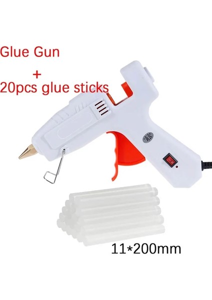 20 Adet Çubuklarla 80W, Ab 80W-120W Sıcak Tutkal Tabancası ile 11*200MM Çubuk Tutkal Dıy Mini Guns Yapıştırıcı Çubuk Sıcak Tutkal Tabancası Araçları Ev Için Isı Aracı (Yurt Dışından)