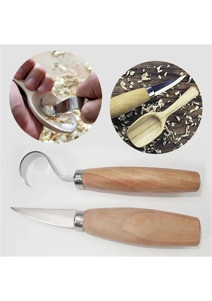 Kavisli 1 Adet/2 Adet Yeni Paslanmaz Çelik Ahşap Oyma Kesici Ahşap Heykel Dıy Ahşap Saplı Kaşık Oyma Bıçağı Gravür Araçları Kiti (Yurt Dışından) fırsatları