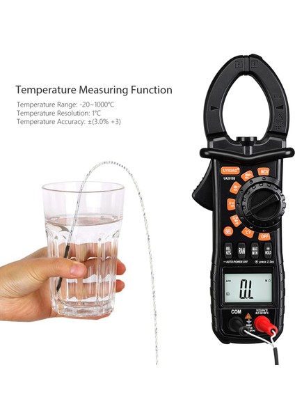 Uyıgao UA2018B Pens Metre Dijital Kelepçe Multimetre LCD Arka Işık Ekran Otomatik Aralığı Ac/dc Gerilim Ac Akım Evrensel Test Cihazı (Yurt Dışından) modelleri