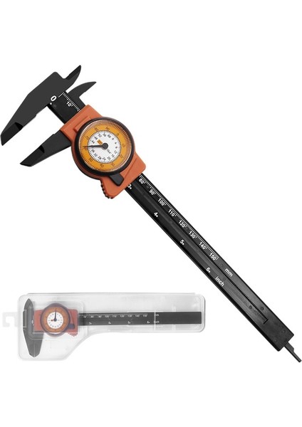 Imperial Yeni 1 Adet Kadranlı Kumpas Ölçer Ölçüm Araçları Plastik Sürmeli Kumpas Izle Yüksek Hassasiyetli Kadranlı Gösterge 0-150MM (Yurt Dışından)
