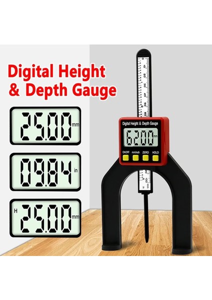 Derinlik Ölçer Dijital Derinlik Ölçer LCD Yükseklik Ölçerler Yönlendirici Masalar Ağaç Işleme Ölçme Araçları Için Manyetik Ayaklı Kaliperler (Yurt Dışından) fiyatları