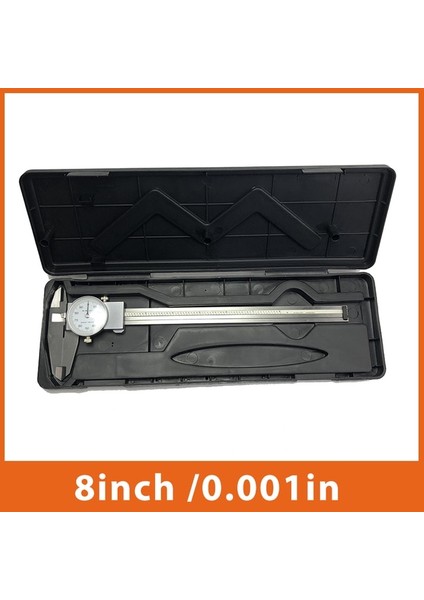 8 Inç 0,001 Inç Fabrika Çıkışı 0-8 "inç 200 mm Kadranlı Sürmeli Kumpas 8 Inç .001" Kadranlı Kumpas Ölçer Mikrometre Ölçüm Aletleri Kutuyla Birlikte (Yurt Dışından)