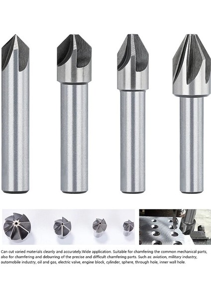 6X90D Xcan Hss Çelik Pah Kırma Kesici 4/6/8/10/12/14/18MM 60/90 Derece Havşa Matkap Ucu, Metal Pah Kırma Matkap, Delik Kesici (Yurt Dışından) modelleri