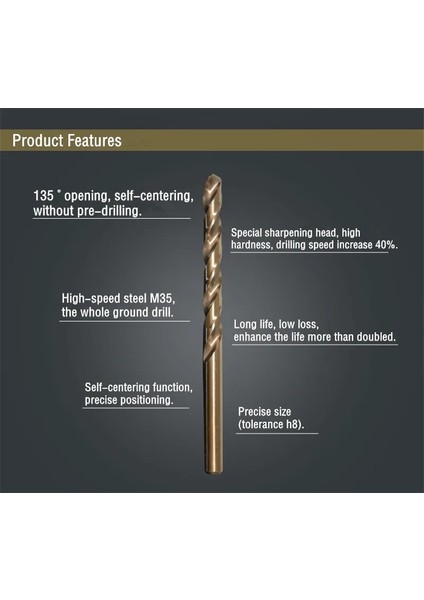 9mm 1 Adet 1MM-13MM Kobalt Yüksek Hız Çeliği Büküm Matkap Deliği M35 Paslanmaz Çelik Alet Seti Tüm Zemin Metal Rayba Araçları (Yurt Dışından) fırsatları