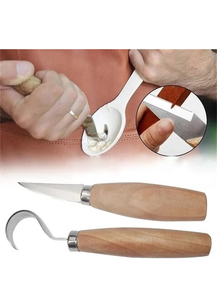 Düz 1 Adet/2 Adet Yeni Paslanmaz Çelik Ahşap Oyma Kesici Ahşap Heykel Dıy Ahşap Saplı Kaşık Oyma Bıçağı Gravür Araçları Kiti (Yurt Dışından) fiyatları