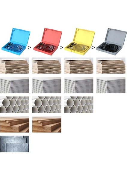 Sarı 8 Adet Set Fivepears Delik Testere Seti, Metal Çekirdek, 19-127MM Testere Fincan Ahşap Taç, Ahşap Matkap Ucu, Ağaç Işleme Aletleri (Yurt Dışından)