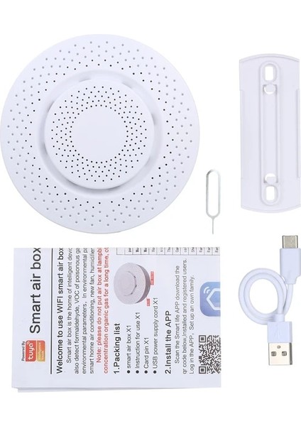 Wifi Versiyonu Akıllı Zigbee Hava Kalitesi Monitörü Iç Mekan Hava Kalitesi Ölçer, Uygulama Alarmı ve Formaldehit Voc Co2 Test Cihazını Test Etmek Için Veri Kaydedici (Yurt Dışından)