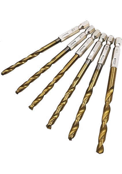 13 Adet/grup Hss Yüksek Hız Çeliği Titanyum Kaplamalı Matkap Ucu Seti 1/4 Hex Shank 1.5-6.5mm (Yurt Dışından) modelleri