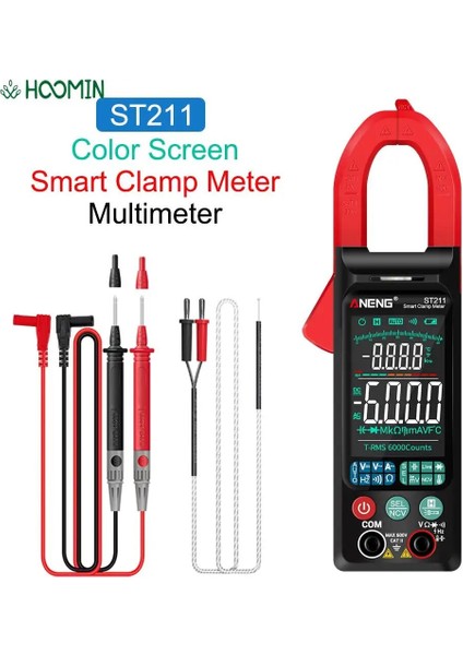 Kırmızı Dijital Pens Metre Araba Amp Hz Ncv Ohm Testi Multimetre Dc/ac Gerilim Akım Test Cihazı Büyük Renkli Ekran 6000 Sayım ST211 (Yurt Dışından) fırsatları
