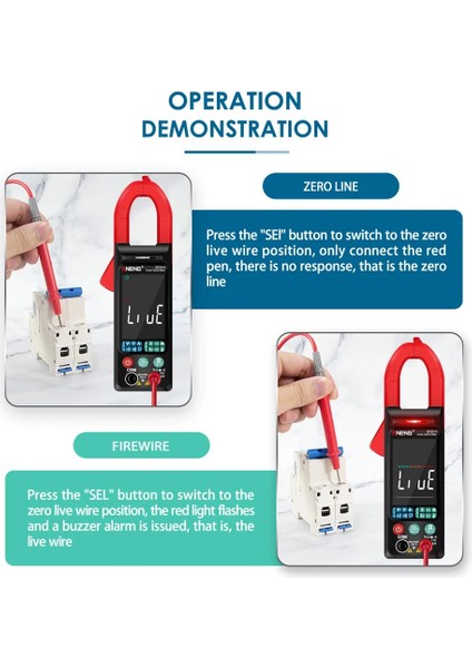 Kırmızı Dijital Pens Metre Araba Amp Hz Ncv Ohm Testi Multimetre Dc/ac Gerilim Akım Test Cihazı Büyük Renkli Ekran 6000 Sayım ST211 (Yurt Dışından) indirimleri