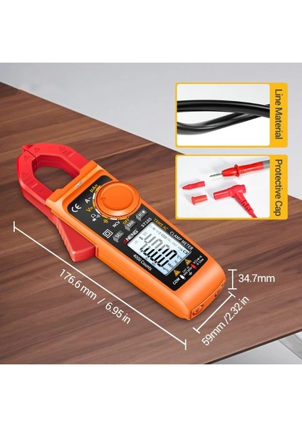Bkr K1KA Pens Metre, Taşınabilir 4000 Sayım Multimetre Ac/dc 600V Ac 200A 40M Direnç Kapasite Diyot Geçiş Gerilim Ölçer (Yurt Dışından)