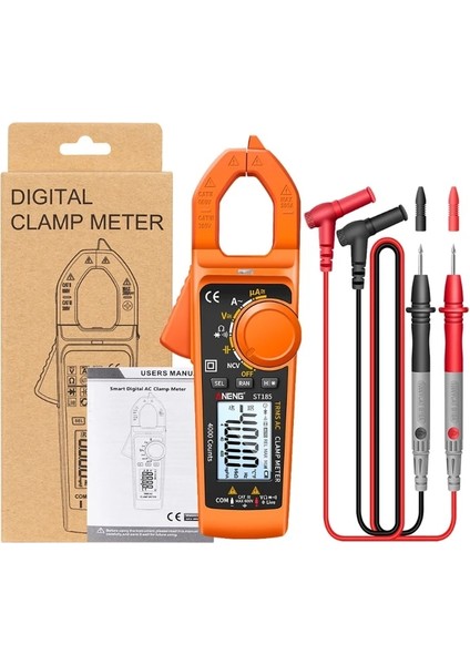 Bkr K1KA Pens Metre, Taşınabilir 4000 Sayım Multimetre Ac/dc 600V Ac 200A 40M Direnç Kapasite Diyot Geçiş Gerilim Ölçer (Yurt Dışından)