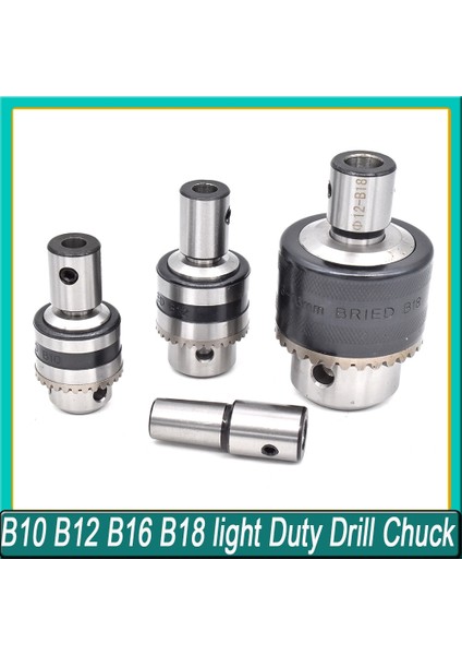 Iç Delik 5mm -B12 1 Takım B16 B12 B10 Mini Elektrikli Matkap Chuck + 1 Adet Anahtar + Iç Delik 5 mm 6 mm 7 mm 8mm 9 10 11 12 14MM Iç Delik Dıy Döner Aletler (Yurt Dışından)