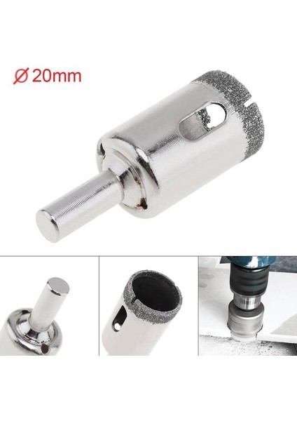 20MM Elmas Çekirdekli Delik Testere 6/8/10/12/14/16/18/20/22/25MM Matkap Ucu Kiti Ağaç Işleme Delik Açıcı Araçları Ahşap Daire Delik Testere Kesici (Yurt Dışından)