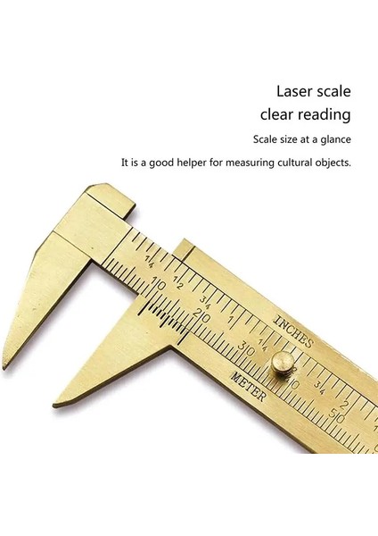 Çift Ölçekli Retro Sürmeli Kumpas Bakır Alaşımlı Mini Pirinç Sürgülü Cep Kumpas Metal Çift Ölçekli Mini Pirinç Cetvel Ölçme 100MM (Yurt Dışından) fiyatları