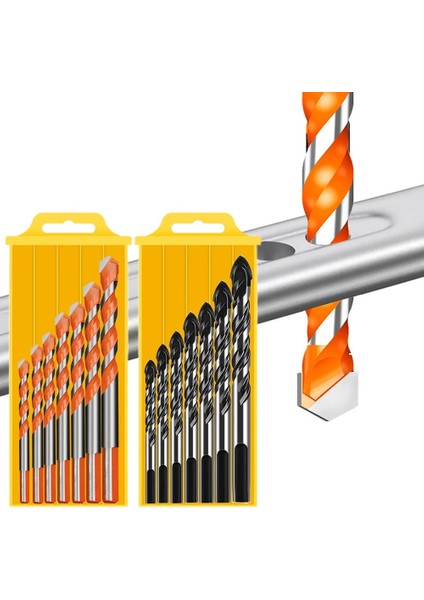 6 Pcs Set Siyah 3-12MM Çok Fonksiyonlu Cam Matkap Ucu Üçgen Elmas Matkap Seti Seramik Karo Beton Tuğla Ahşap Delme Delik Testere Metal Matkap (Yurt Dışından) fiyatları