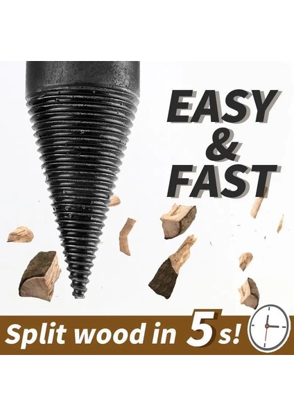 Kare Saplı 42 mm 32/38/42/50MM Yakacak Odun Ayırıcı Makinesi Matkap Ucu Yuvarlak/altıgen/üçgen Sap Ahşap Yarma Koni Matkap Uçları Ağaç Işleme Aletleri (Yurt Dışından) fırsatları