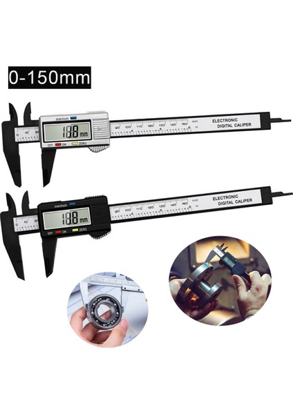 Beyaz 0-150MM Dijital Metal Kumpas Plastik Sürmeli Kumpaslar Elektronik Mikrometre Cetvel Derinlik Ölçme Ölçer Derinlik Ölçme Araçları (Yurt Dışından) fiyatları