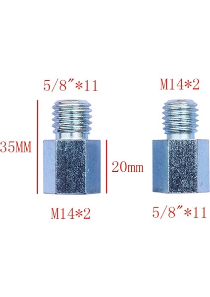 M16 M14 M10'DAN M14'E M16 M14'TEN 5/8-11'e Veya 5/8-11'den M14'E Adaptör Farklı Iplik Elmas Karot Uçları Matkap Taşlama Kesici Açılı Taşlama Için (Yurt Dışından)